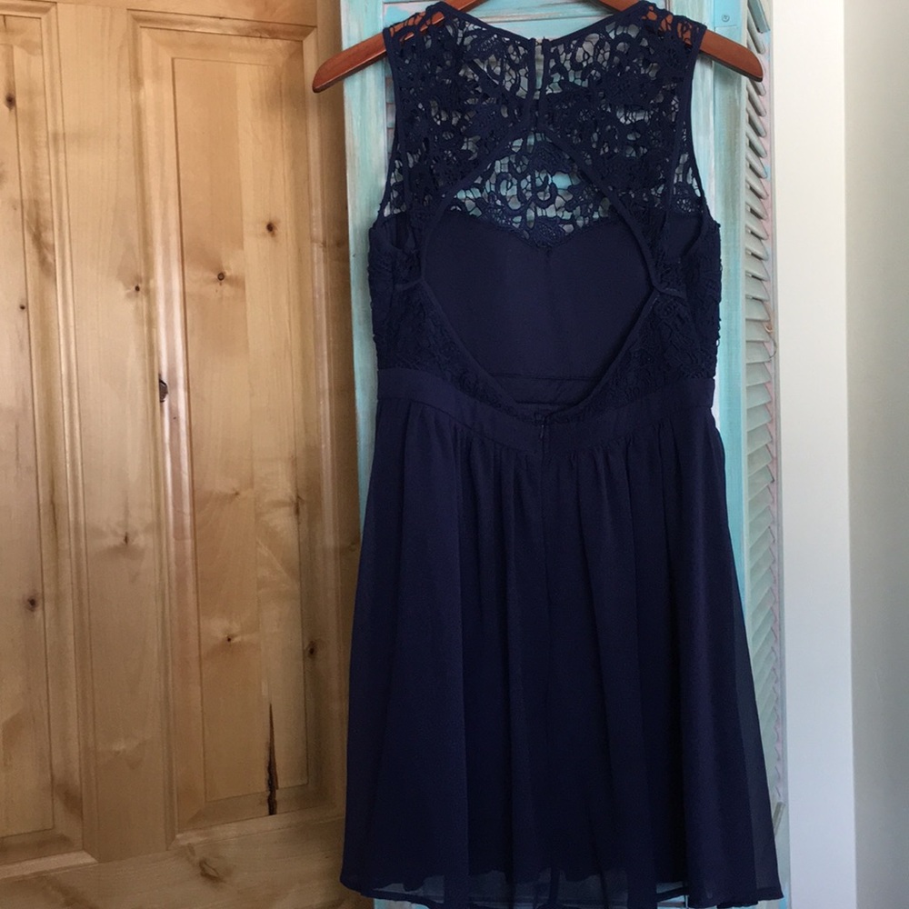 ❄️Beautiful Navy Mini Dress❄️ - Picture 3 of 6